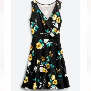 Black and yellow floral dress